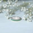 thumbnail image 6 of Rosec Jewels Lab Grown Emerald Wedding Band - Emerald Eternity Ring with Moissanite - AAAA Quality, 18K White Gold, US 5.50, 6 of 8