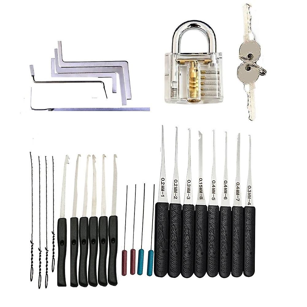 5 In 1 Locksmith Supplies Hand Tools Lock Pick Set Row Tension Wrench ...