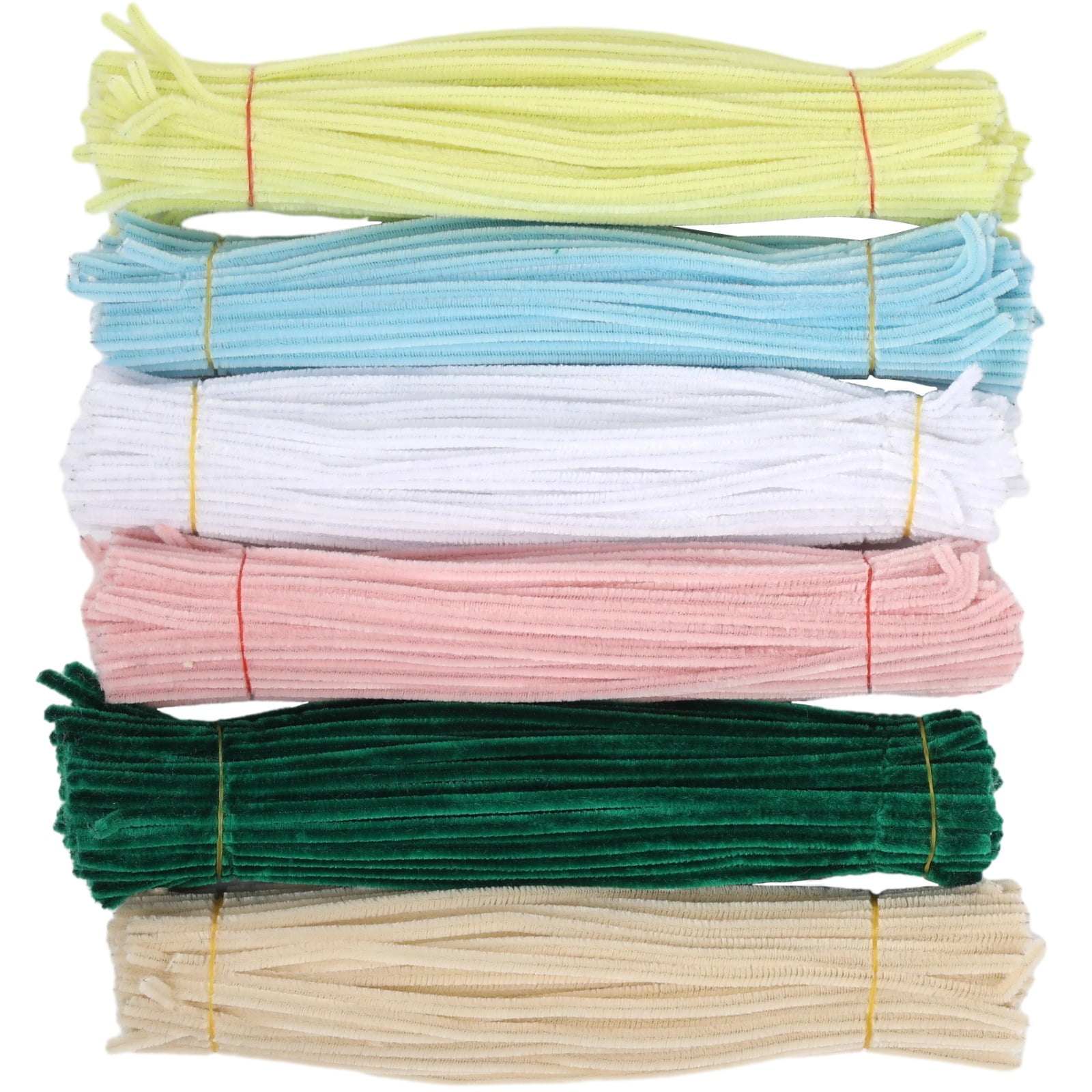 600 Pcs Chenille Stems, 11.8 in Macaron Color Craft Pipe Cleaners Set, Fuzzy Sticks for DIY Art Projects, Decorations, Crafting, Embellishments, and Pipe Cleaner Flower Kit