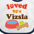 thumbnail image 4 of Inktastic Vizsla Loved by a (Dog Breed) Boys or Girls Baby Bib, 4 of 4