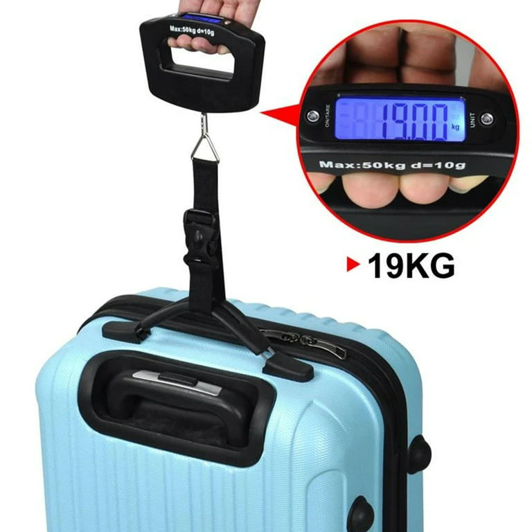 GOXAWEE 110lb/50kg Digital Handheld Luggage Hanging Baggage Scale With  Backlight