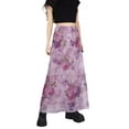 thumbnail image 2 of SAYOO Mujeres Adolescente Floral Retro Midi Falda de cintura alta A-Line Bodycon Faldas largas de tubo E-Girl Moda Streetwear Falda de playa SAYOO  Floral, 2 of 9