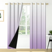 Nanqianyi Purple Ombre Blackout Curtains, Room Darkening Curtains with Grommet Thermal Insulated Window Drapes for Living Room, Bedroom, 42 X 96 Inch 2 Panels