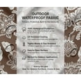 thumbnail image 5 of Soimoi Waterproof Outdoor Fabric By 2 Yard | Floral Pattern on Brown | 56" Wide | UV Resistant & Durable Taffeta Material for Cushions, Covers, Curtains, awning & DIY Projects, 5 of 7