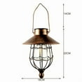 thumbnail image 3 of Vintage Metal Solar Lantern for Outdoor Hanging | Warm White Led Garden & Patio Light | Automatic On/Off | Ip44 Weather Resistant | Decorative for Yard & Tree, 3 of 6