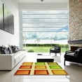 thumbnail image 6 of Ahgly Company Indoor Square Patterned Bold Yellow Area Rugs, 5' Square, 6 of 6