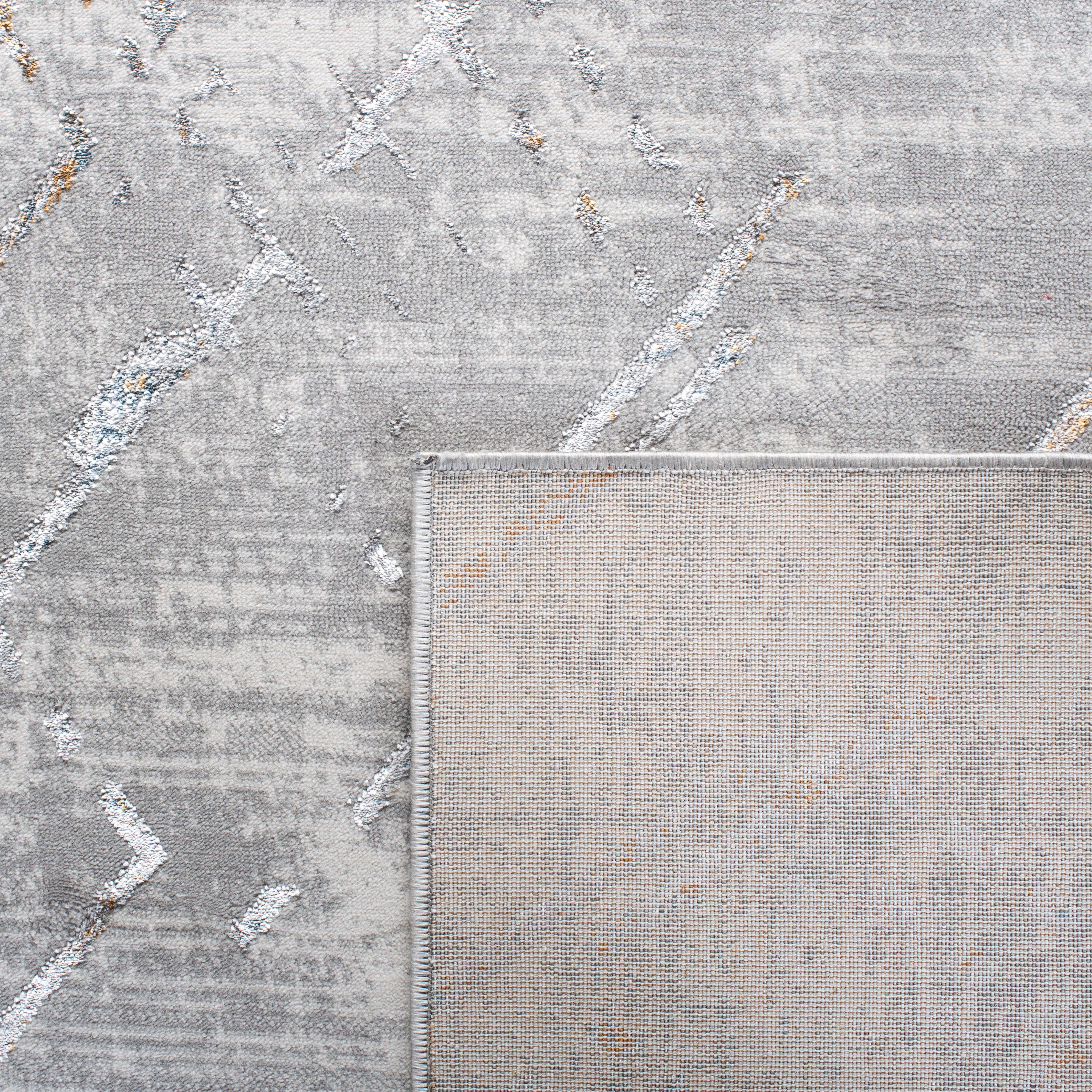 SAFAVIEH Sonoma Mattie Abstract Runner Rug, Ivory/Grey, 2'2" x 9'