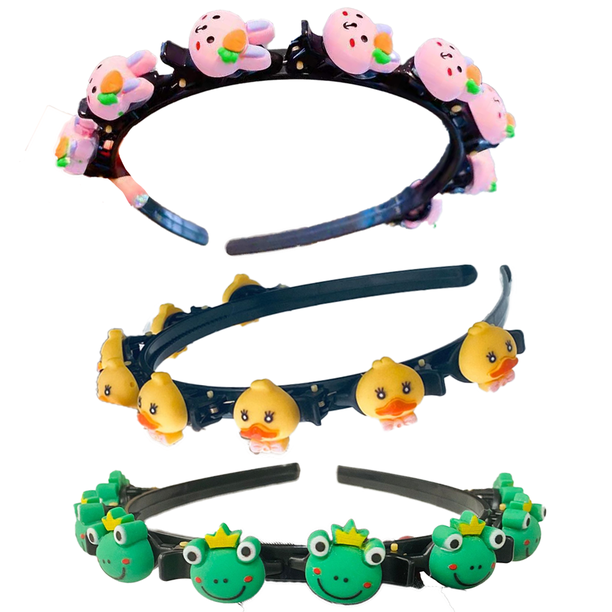 Diadema trenzada de dibujos animados bonitos a la moda, diadema trenzada de doble giro, herramientas de peluquería Adepaton CPB-DE-LYY986-4