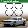 thumbnail image 2 of Bisel de recubrimiento de faro Unique Bargains, bisel de faro, decoración de recubrimiento de faro para Dodge Challenger 2015-2024, ABS Naranja, 2 of 7