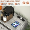 thumbnail image 5 of iSunirm Sideboard Buffet Cabinet with Power Outlet, Kitchen Storage Sideboard with LED Light & Doors, Storage Cabinet for Dining Room, Hallway, Kitchen, White Oak, 5 of 7