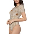 thumbnail image 5 of Cauagu Tortilla Women's Crew Neck Round Short Sleeve T Shirts Tops Bodysuit Daily Jumpsuit-Large, 5 of 7