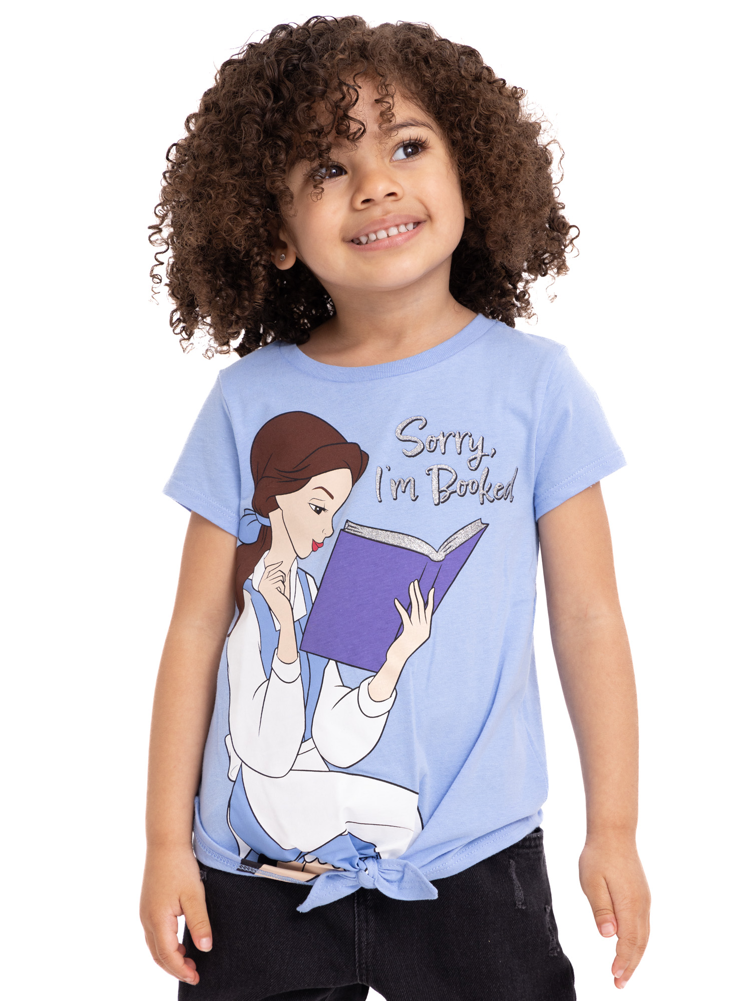 Disney Princess Toddler Girls Fashion T-Shirts with Short Sleeves, 4-Pack, Sizes 2T-5T - image 5 of 9