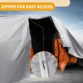 thumbnail image 4 of Unique Bargains 1 Pc Universal Car Cover Waterproof All Weather Automotive Outdoor Anti-UV Sun Rain Protection Full Exterior Cover Aluminum Film Cotton Silver Tone for SUV Length Up to 181", 4 of 5