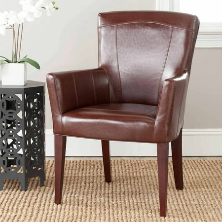Bicast Leather Durability - Safavieh Dale Bicast Leather Arm Chair, Multiple Colors