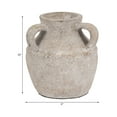 thumbnail image 4 of Terracotta Triple Handle Vase for Living Room Decor - Casual Home Decor Accent for Entryway, Bedroom, and Office Shelf - Decorative Flower Vase for House and Dining Room Table - 10", Ivory & Tan, 4 of 12