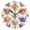 Black, variant on Colorful Crowns with Gems Round Wall Clock Silent Analog Battery Operated Gold Pointer Home Decor 9.84" Diameter