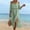 Green, variant on Midi Womens Plus Size Dresses Cotton Linen Beach Short Sleeve White A Line Dress with Slit Off The Shoulder Loose Fit Dresses