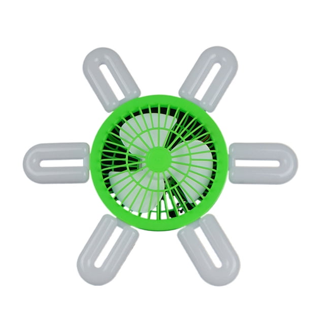 Guardoinrt Ceiling Fan With Light E27 Universal Screw Mouth Installation Remote Control green 6-leaf fan light