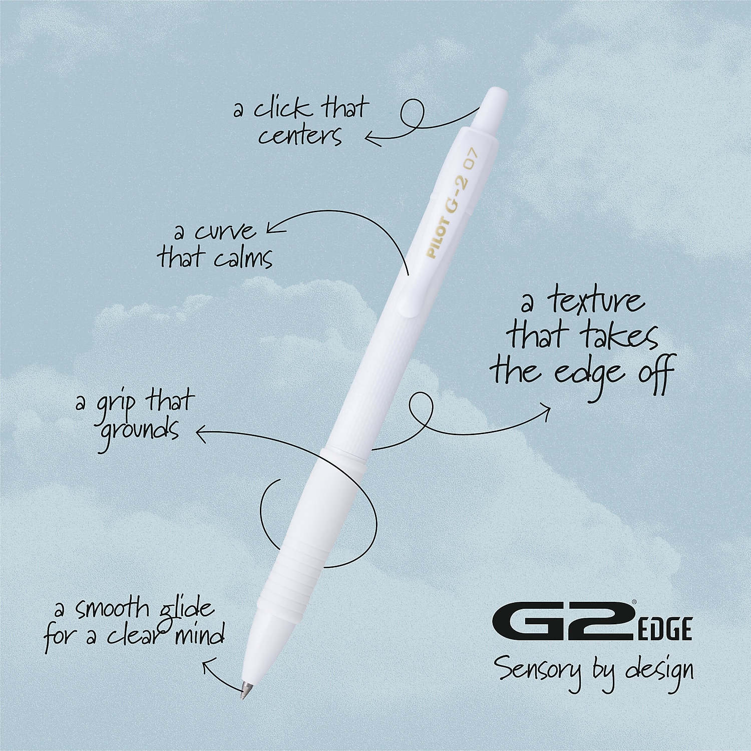 Pilot PIL20866 0.7 mm G2 Edge Premium Retractable Gel Roller Pen - Black Ink