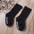 thumbnail image 4 of Kmbangi Boy Girl Knit Ribbed Socks Solid Color Letter Ankle Length Breathable Socks, 4 of 8