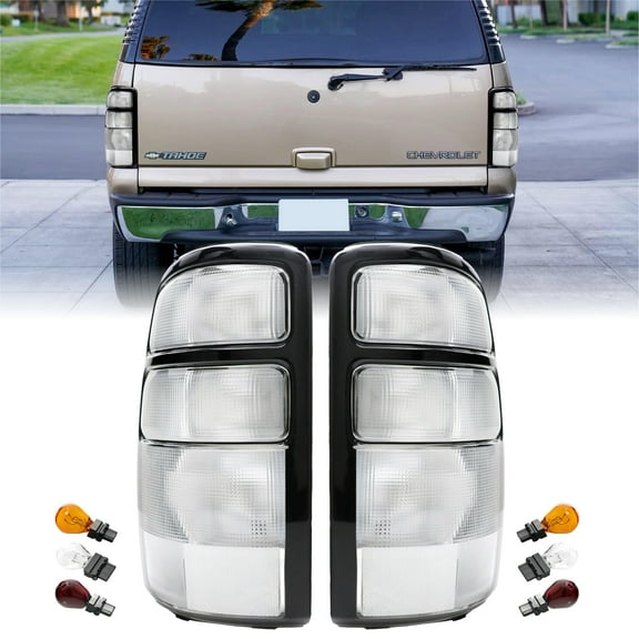 2000-2006 GMC Yukon / XL Denali / 2000-2006 Chevrolet Suburban / Tahoe All Clear Euro Style Tail Lights Made by DPEO - Unique Style Racing