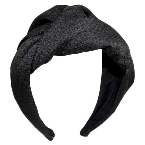 Phlegsive Black Knotted Headbands, Wide Cloth Hair Accessories