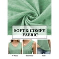 thumbnail image 2 of TEMOFON Tank Tops for Women Summer V Neck Wide Strap Tunic Tops Green Comfy Fashion Loose Fit Flowy Womens Sleeveless Shirts XXL, 2 of 5