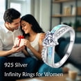 thumbnail image 5 of Infinity Promise Rings 925 Sterling Silver Heart Moissanite Opal Promise Rings for Her Spiritual Protection Gift for Women 7#, 5 of 6