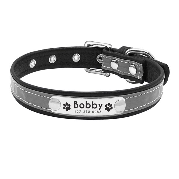 Collar de gato de cuero, Collar de gato personalizado para cachorros, perros pequeños, mascota, gatito, Collar con placa de identificación, grabado gratis ajustable Tan Jianjun unisex