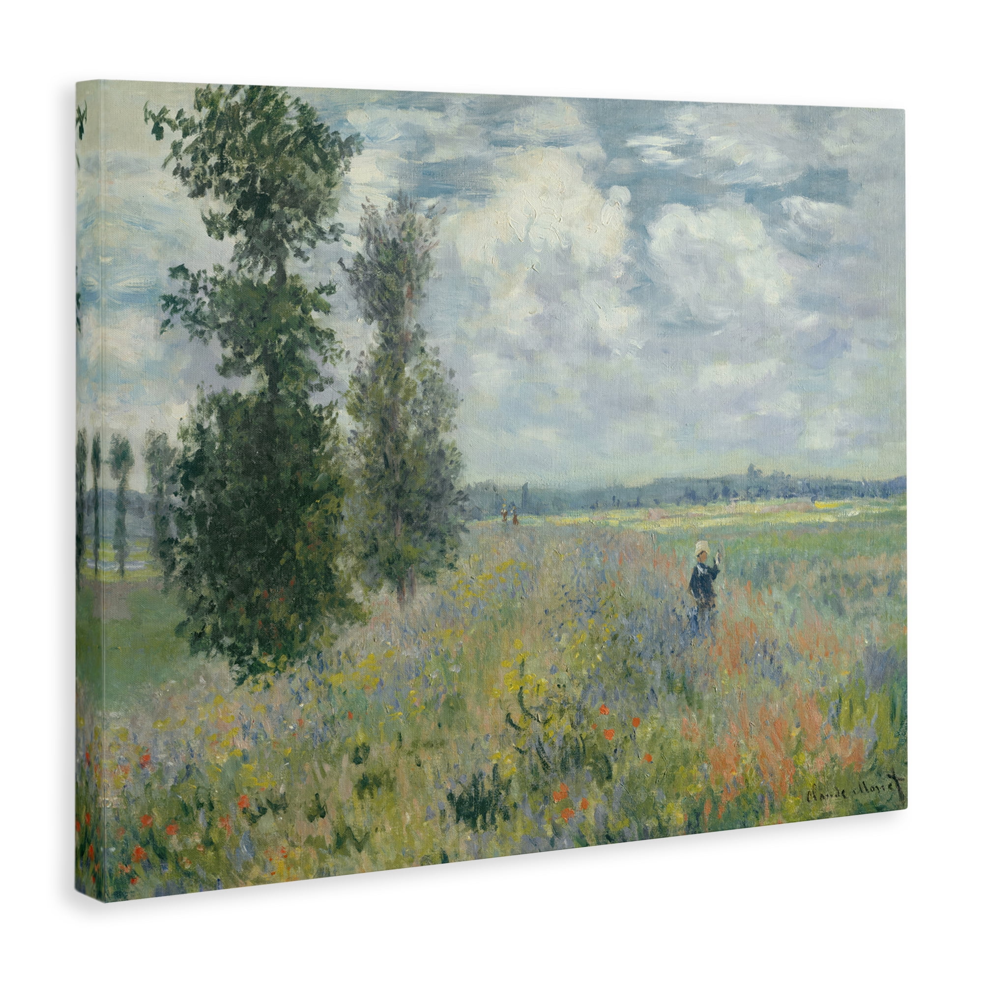 Stupell Industries Classic Poppy Field Near Argenteuil Landscape & Nature Painting Wrapped Canvas Art Print Wall Art, 40 x 30