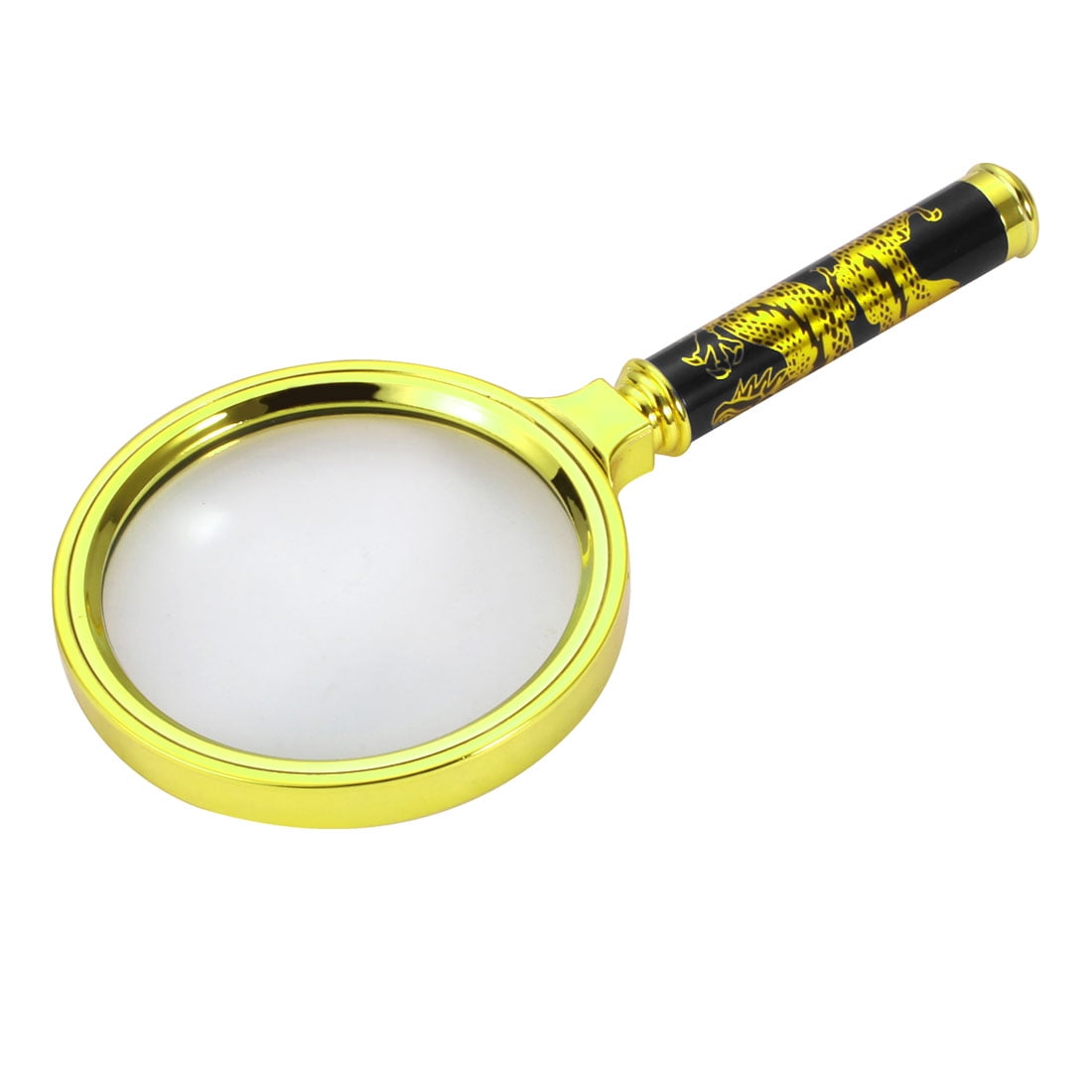 Handheld 10X Magnifier Magnifying Glass Reading Illuminated Magnifier Gold Tone