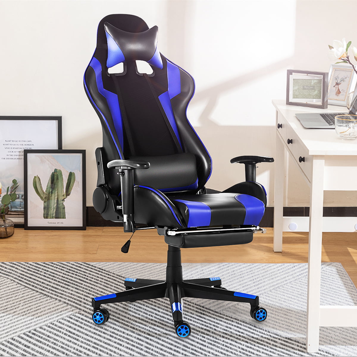 Sponsored Gaming Chair Racing Computer Leather High Back Recliner Office Desk 