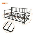 thumbnail image 6 of Hassch Twin Daybed With Trundle Multifunctional Metal Lounge Daybed Frame For Living Room Guest Room, 6 of 6