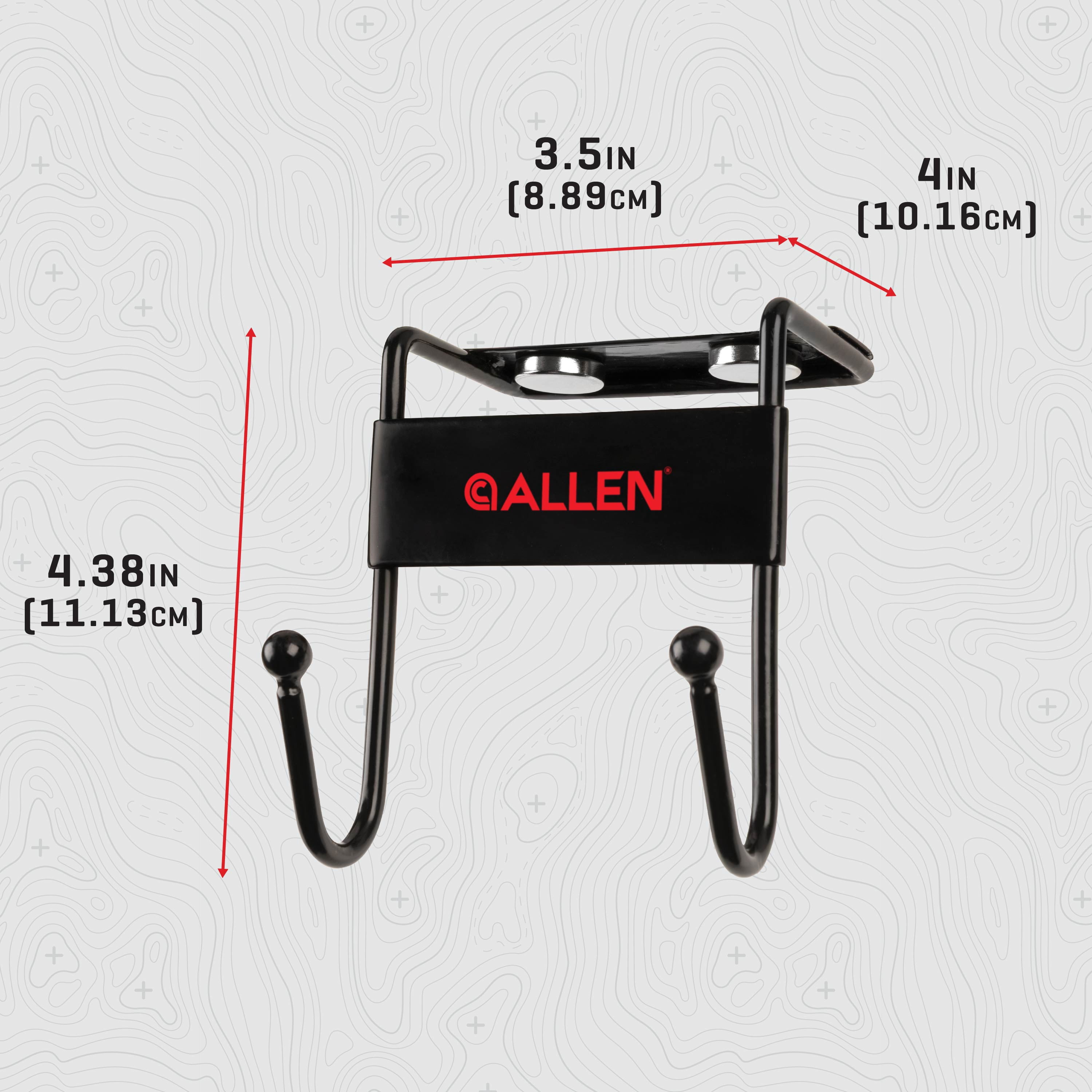 Allen Company Double Hook Magnetic Storage Organizer, 35 lb Capacity