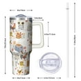 thumbnail image 3 of 1pc Rooster 40oz Tumbler with Straw & Handle - Insulated Stainless Steel Cup | Holiday Gift for Man Women (Christmas, Valentine's, Birthday), 3 of 5