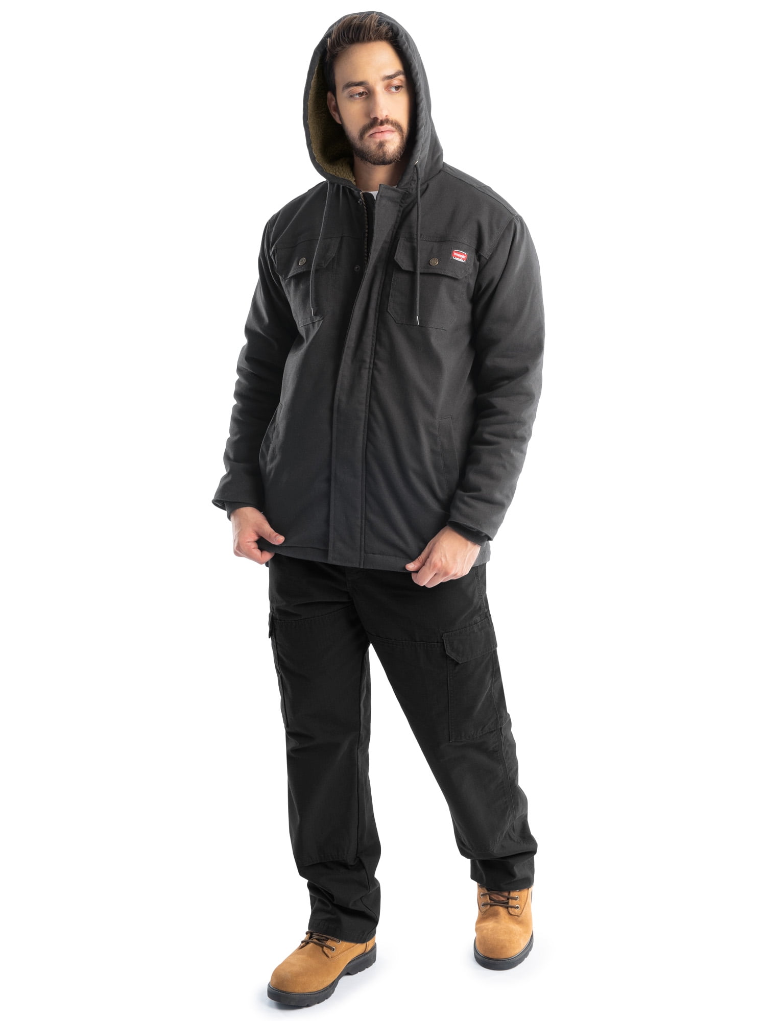 Wrangler Workwear Men's Sherpa-Lined Duck Jacket, Size S-3XL (Regular & Extended Sizes)