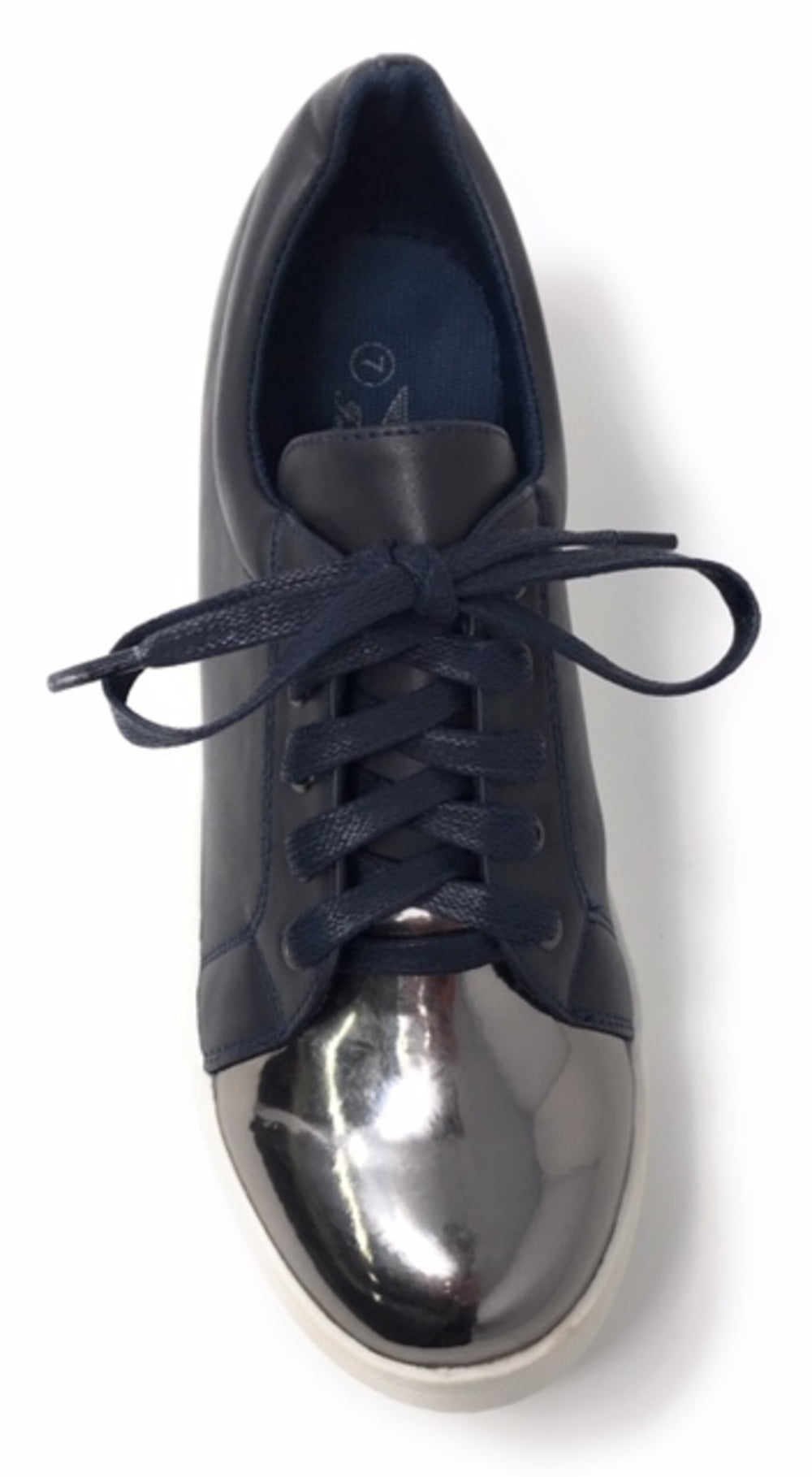 Forever Young Women's Metallic Tip Lace up Sneakers