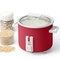thumbnail image 2 of Small Rice Cooker, 1.5 Quart Mini Non-Stick Coated Insert Food Steamer and Dishwasher-Safe Glass Lid and Pot, Red, 2 of 7