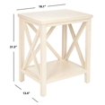 thumbnail image 4 of Safavieh Candice Poplar Wood Cross Back End Table in White, 4 of 5