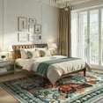 thumbnail image 3 of Lahome Decor 8'x10' Butterfly Area Rugs, 8x10ft Large Washable Rugs for Living Room, Non-Slip Bedroom Rugs Stain Resistant Boho Floral Rug Low-Pile Throw Rug for ‎Dining Room Office,Beige, 3 of 10