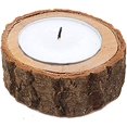 thumbnail image 3 of Juego de 12 portavelas de madera CHEPIHG para velas de té VOTIVAS rústicos vintage, 3 of 5