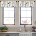 thumbnail image 3 of LALILO Kitchen Curtain Valance Childish With Volcano And Rod Pocket Window Curtain 52"x 18" Set of 2, 3 of 5