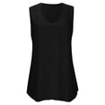 thumbnail image 4 of Fgnfyis Womens Tops Casual Solid Color Pearl Edge Round Neck Plus Size T Shirt Summer Comfort Tee for Everyday Wear Short Sleeve T Shirts for Women Black XL, 4 of 5