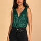 thumbnail image 1 of Body de lentejuelas sin mangas, Body sin mangas con escote en V y lentejuelas para mujer, Body de lentejuelas con escote en V, probado y confiable, 1 of 8