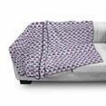 thumbnail image 3 of Geometric Soft Flannel Fleece Throw Blanket, Mosaic Design with Small Triangles in Watercolor Style Grid, Cozy Plush for Indoor and Outdoor Use, 70" x 90", Lilac Lavender and White, by Ambesonne, 3 of 6