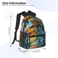 thumbnail image 2 of Disketp Whimsical Goat Artist Mochila Ligera Clásica con Múltiples Bolsillos, Mochila Casual para Hombre y Mujer, Ideal para Escuela, Trabajo y Viajes, 2 of 6