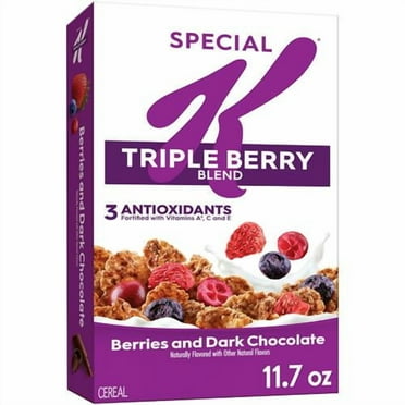 Kelloggs Special K Triple Berry Blend Breakfast Cereal, Family Breakfast, Fiber Cereal, Berries And Dark Chocolate, 11.7Oz Box (1 Box)