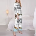 thumbnail image 4 of Bingfone Womens Pajama Sets World Travel Print,Long Sleeve Loungewear Pajamas Set-Xx-Large, 4 of 9