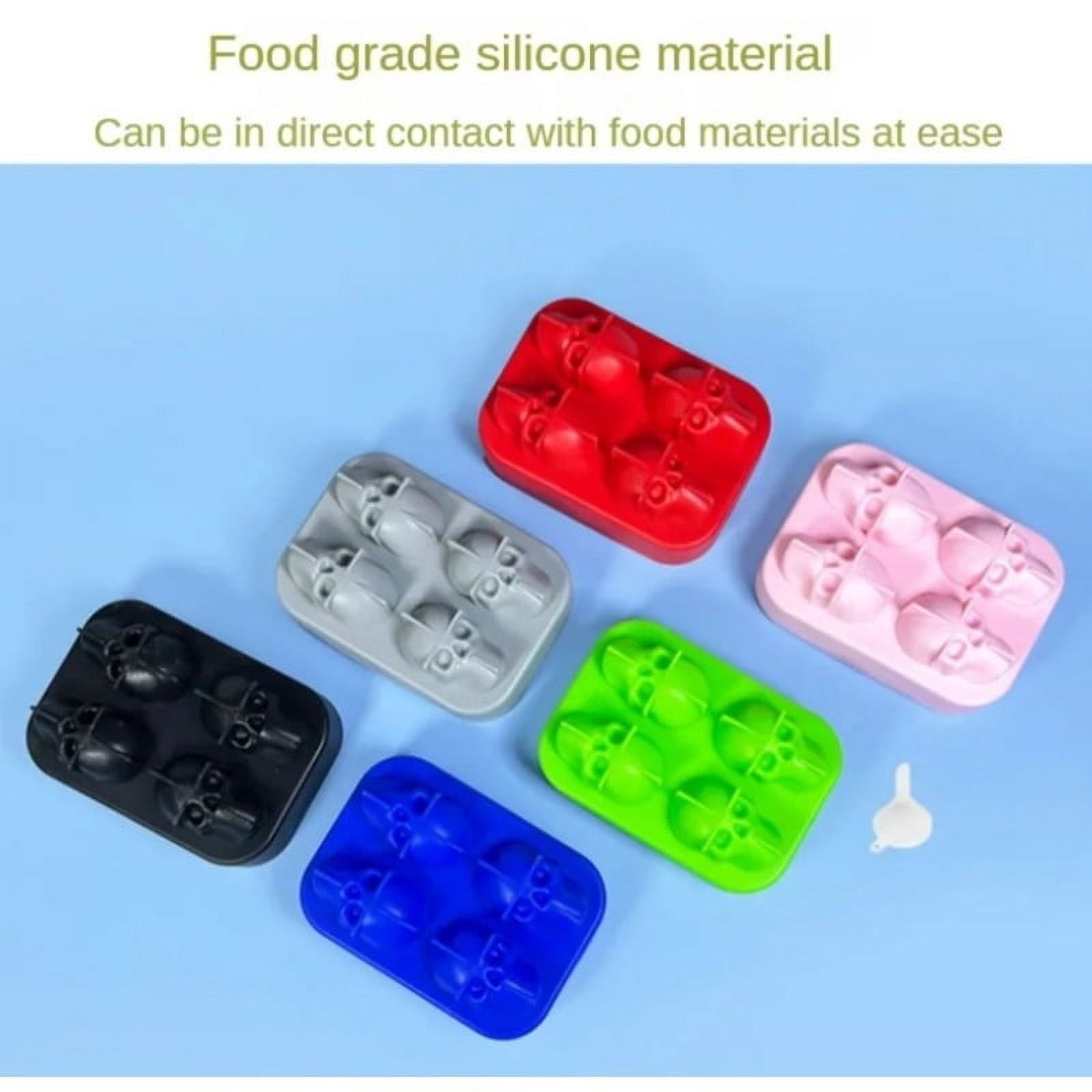 3D Skull Silicone Mold Ice Cube Tray Mould Ice Cube Maker Ice Ball Mold Whiskey Wine Cocktail Ice Cube Ice Ball Mold