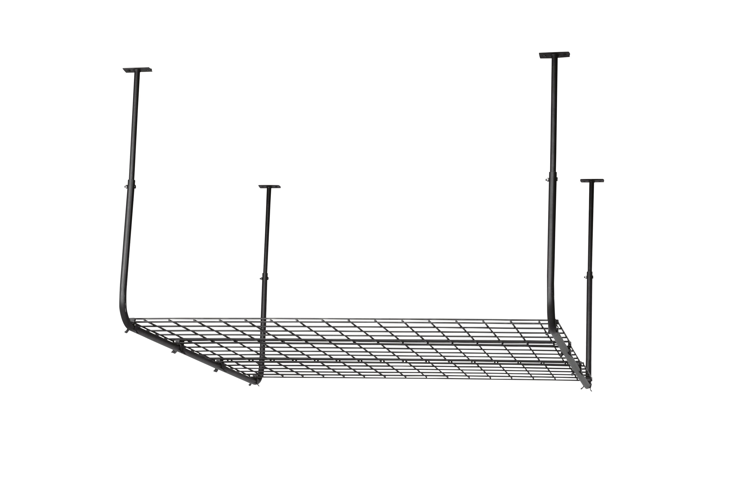 Storage Rack Adjustable Ceiling Organizer Shelf Garage Shed Black